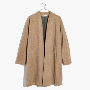 Madewell Stanza Herringbone Coat Size XS Cream / Tan